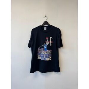 Vintage DePaul Blue Demons Shirt Mens Medium NCAA Basketball 90s Velva Sheen